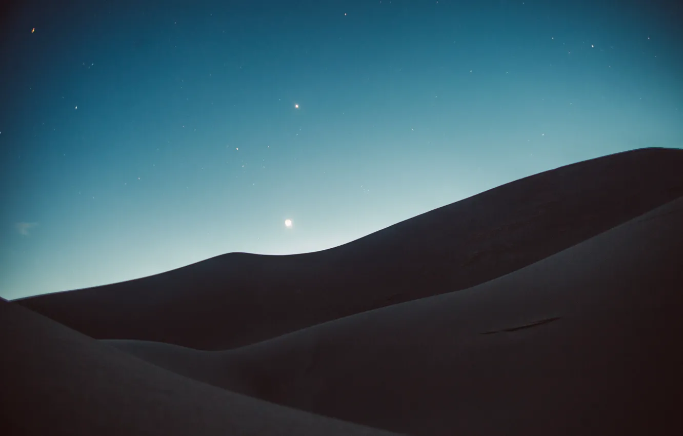Фото обои sky, desert, night, stars
