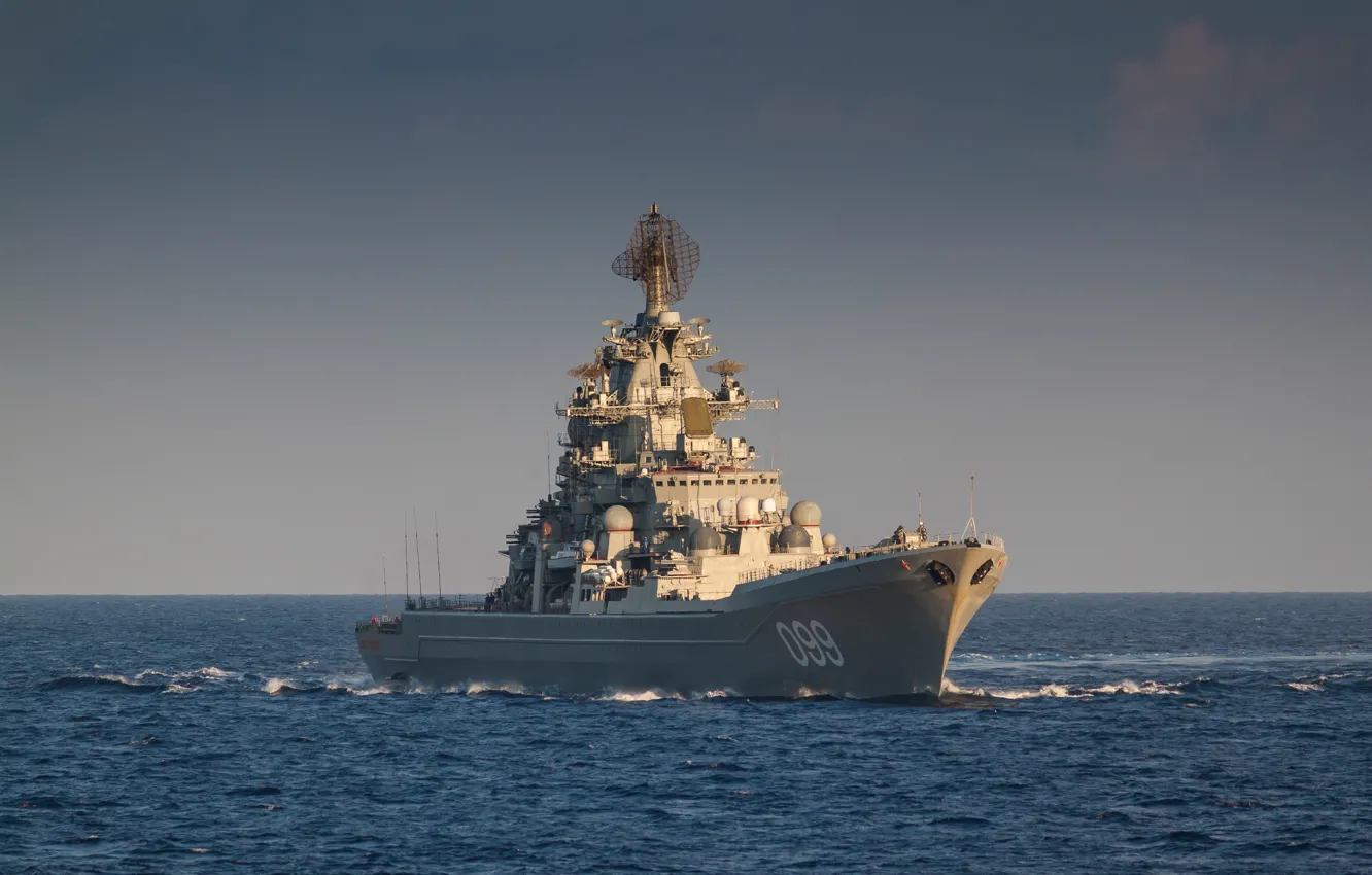 Фото обои ВМФ России, Проект 1144, «Орлан», Тяжёлый Атомный Ракетный Крейсер, Третье Поколение