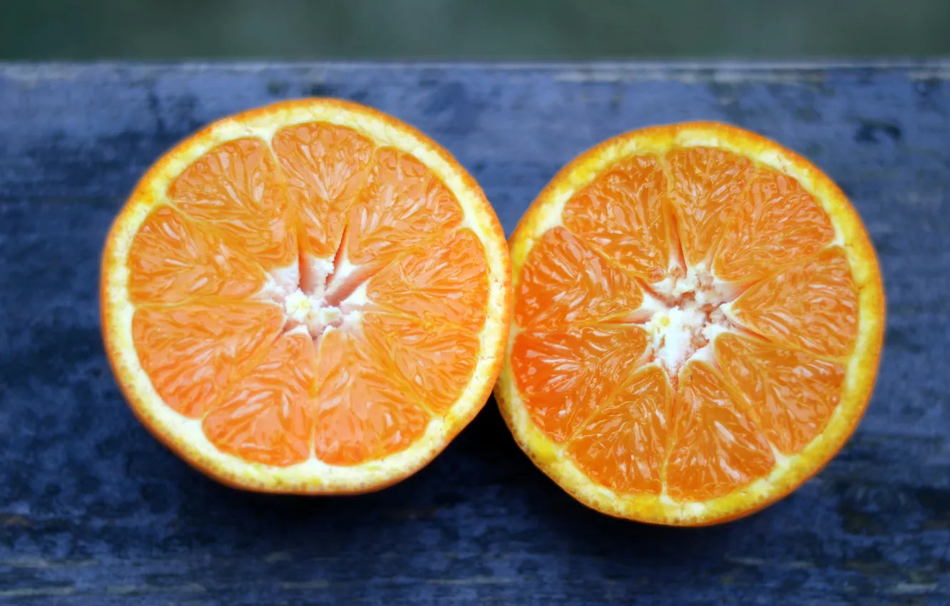 Фото обои апельсин, размытость, фрукт