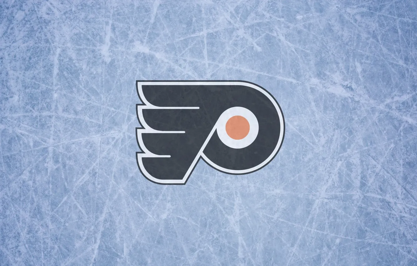 Фото обои лед, крыло, эмблема, Philadelphia Flyers, Филадельфия Флайерз, хоккейный клуб