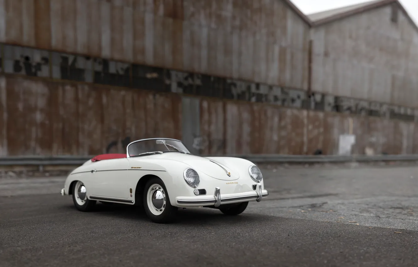 Фото обои Porsche, white, 1956, 356, Porsche 356A 1600 Speedster