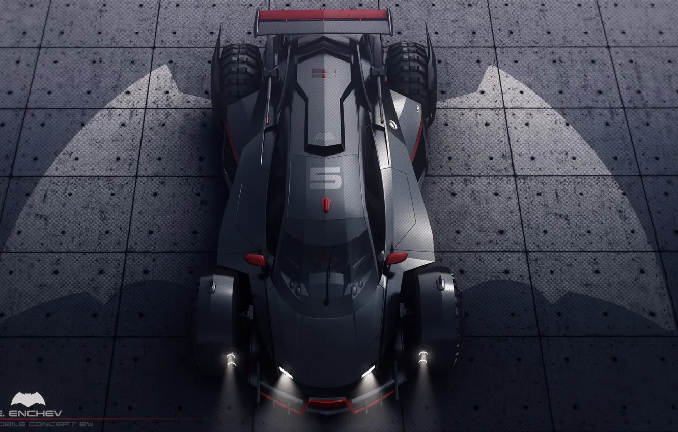 Фото обои крылья, автомобиль, batmobile concept
