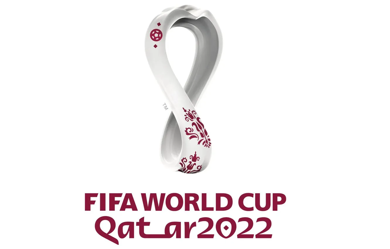 Фото обои футбол, белый фон, Qatar, Катар, FIFA World Cup, 2022