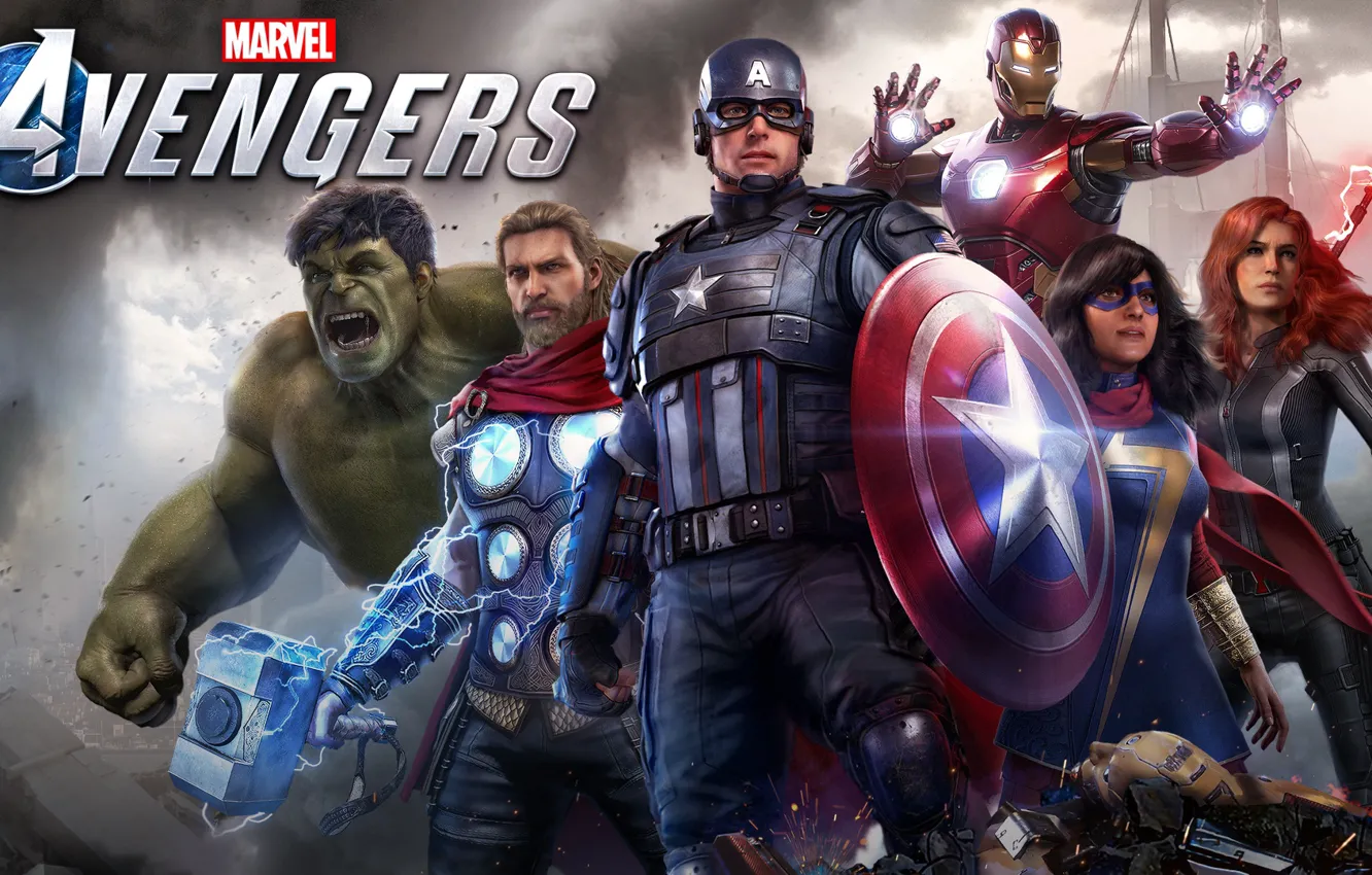 Фото обои герои, Мстители, Marvel’s Avengers