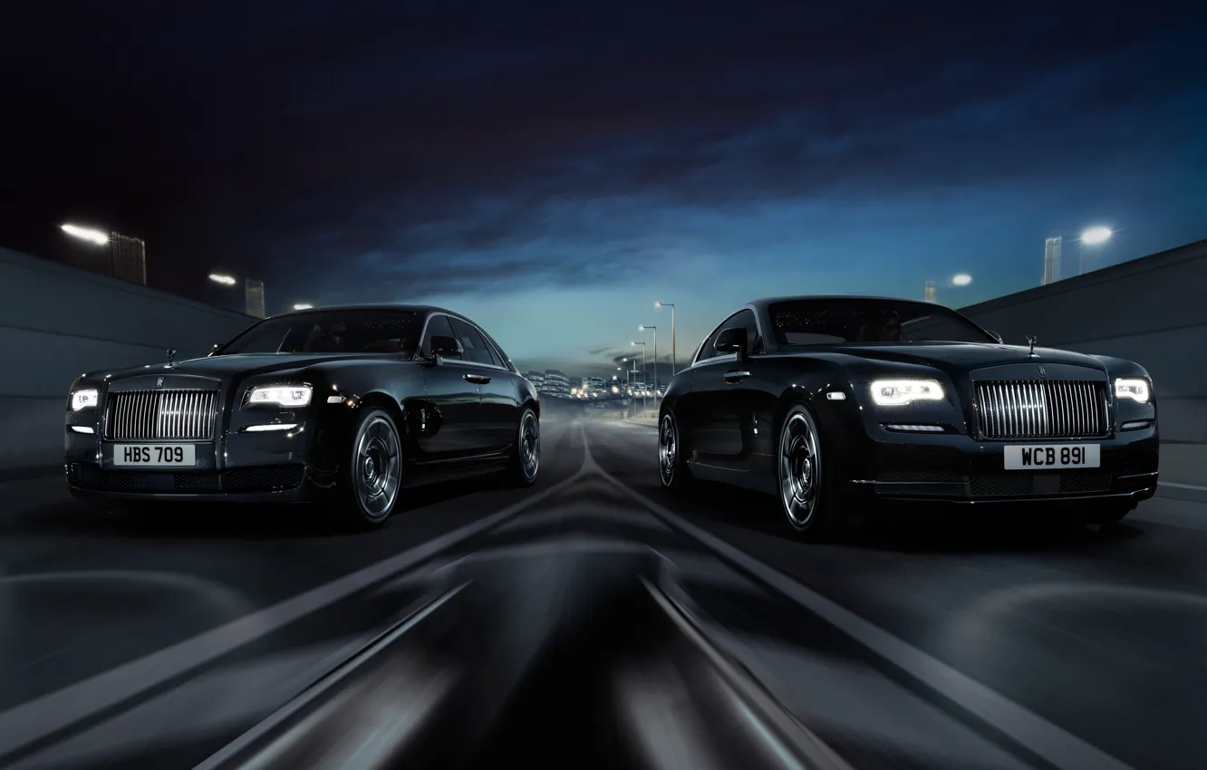 Фото обои черный, Rolls-Royce, Black, Coupe, роллс-ройс, Wraith, врайт