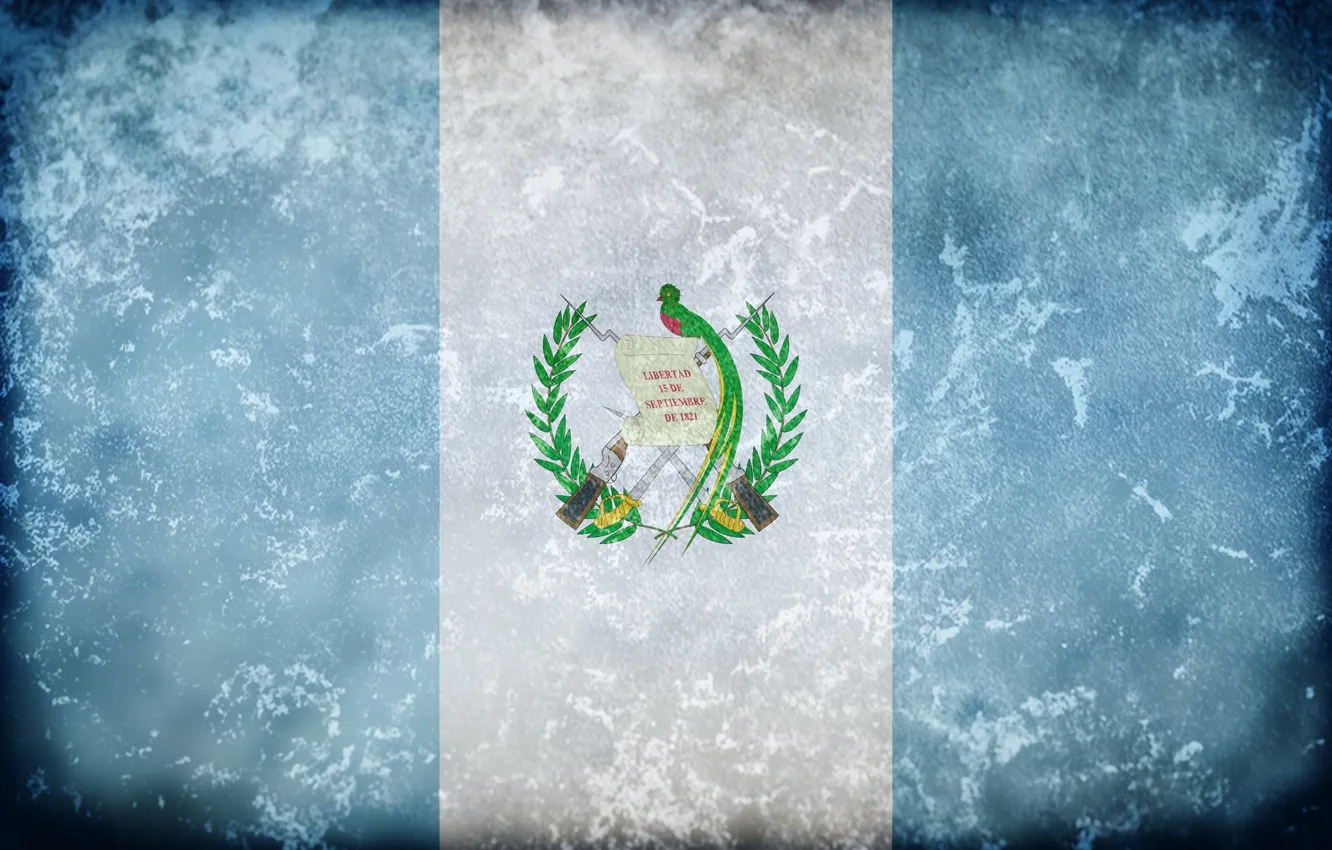 Фото обои флаг, герб, Гватемала, Кетцаль