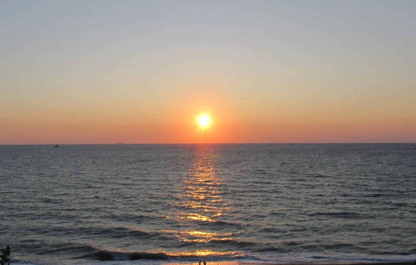 Фото обои море, волны, пляж, солнце, закат, Вода, Крым, 2013
