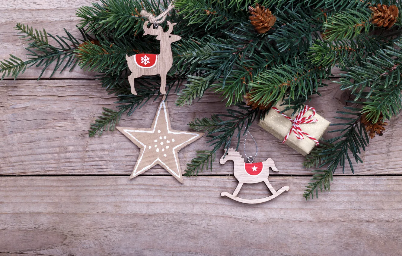 Фото обои украшения, подарок, новый год, Рождество, Christmas, wood, New Year, gift