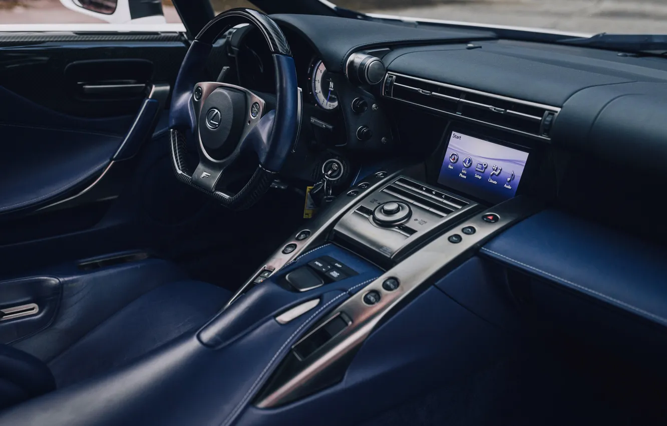 Фото обои Lexus, LFA, Lexus LFA, steering wheel, dashboard