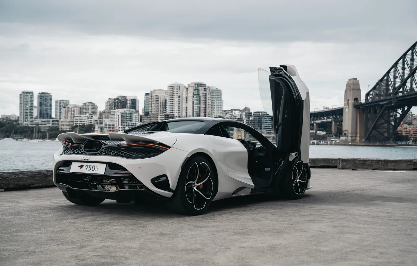 Фото обои car, city, McLaren, bridge, 750S, McLaren 750S Spider