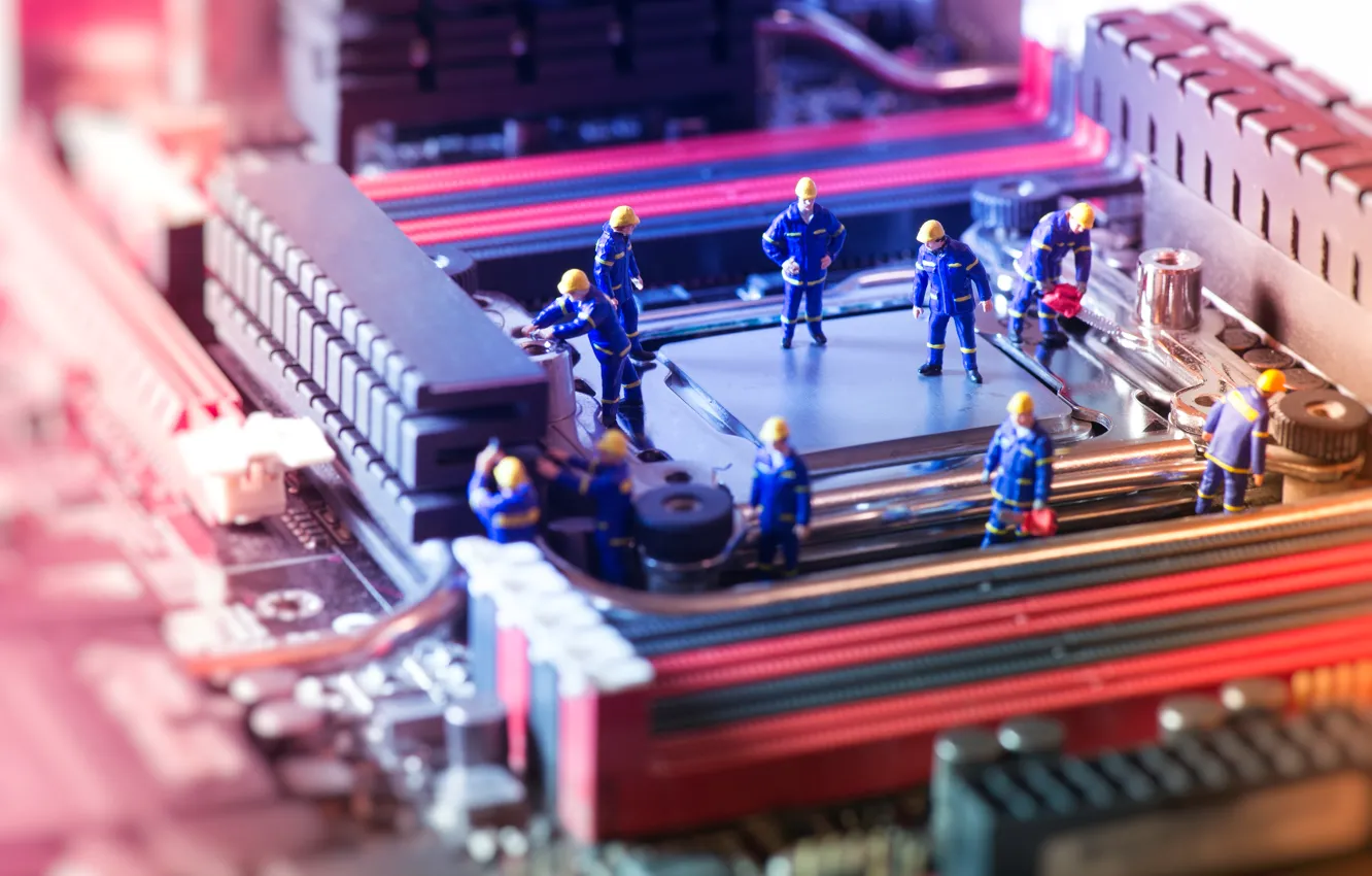 Фото обои dolls, simulation, motherboard, handling