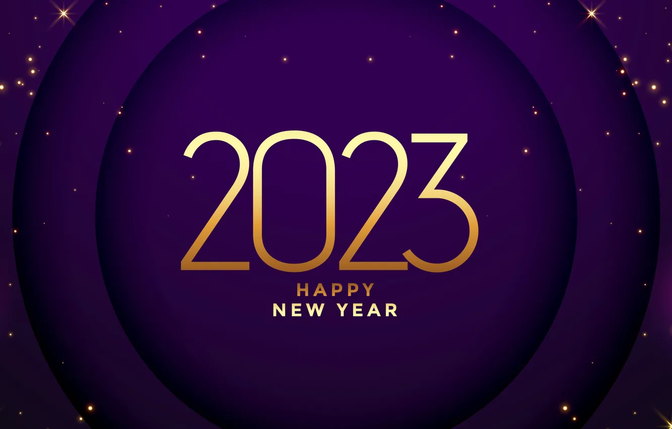 Фото обои Новый Год, цифры, happy, New Year, purple, glitter, 2023