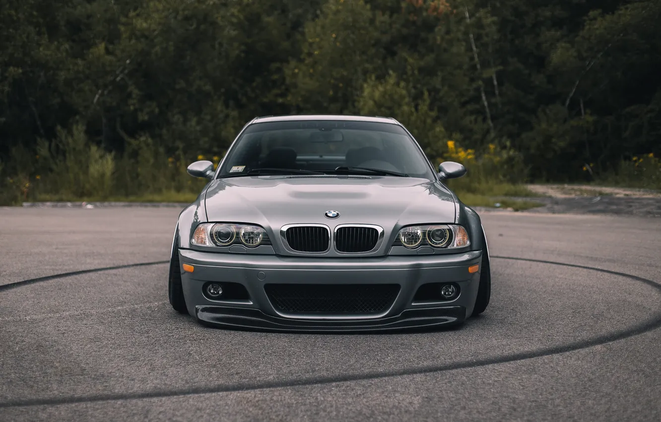 Фото обои bmw, e46, front view