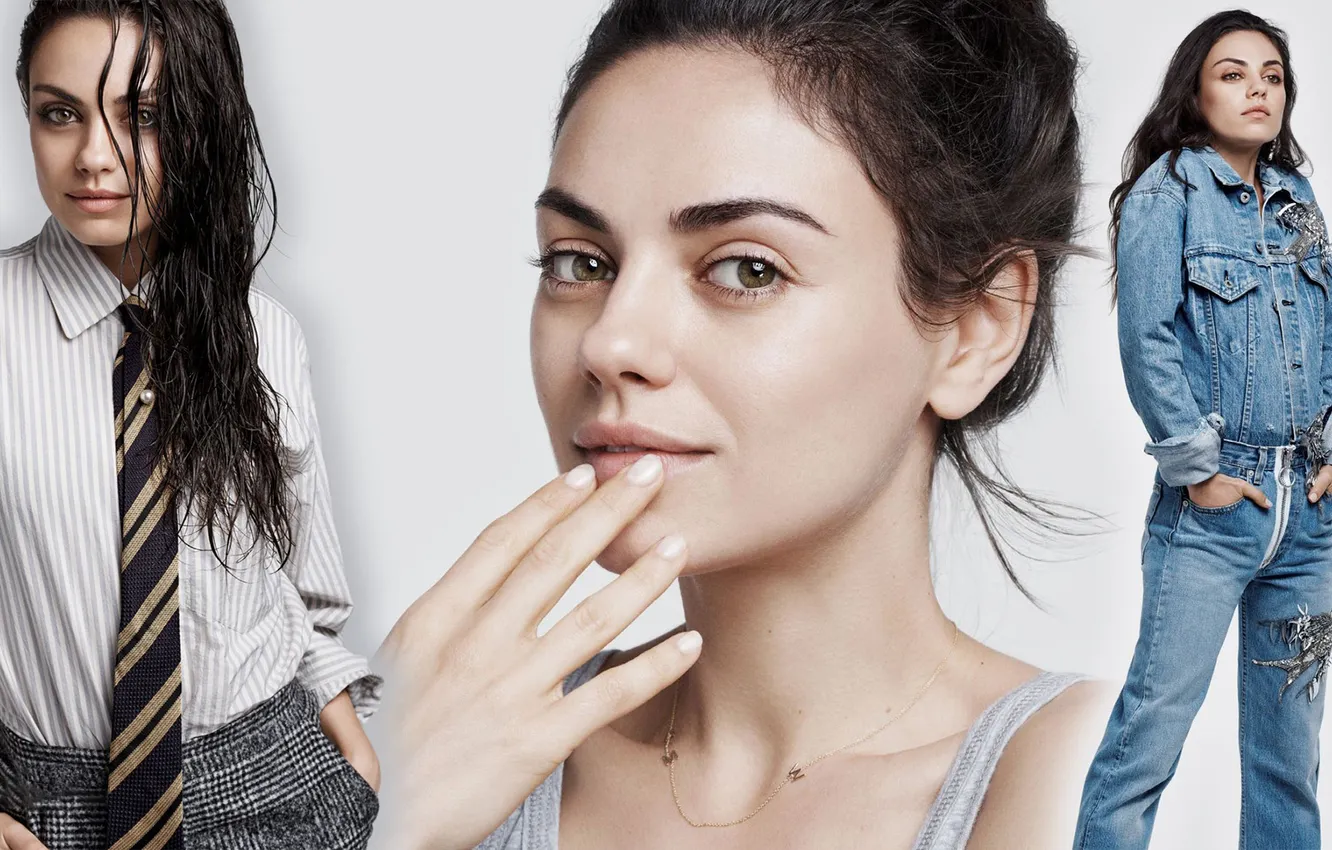 Фото обои девушка, коллаж, Mila Kunis, Мила Кунис