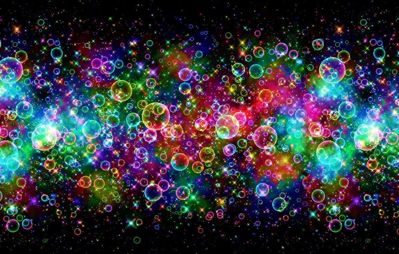 Фото обои пузыри, цветные, красота, красиво, rainbow, bubble, радужные
