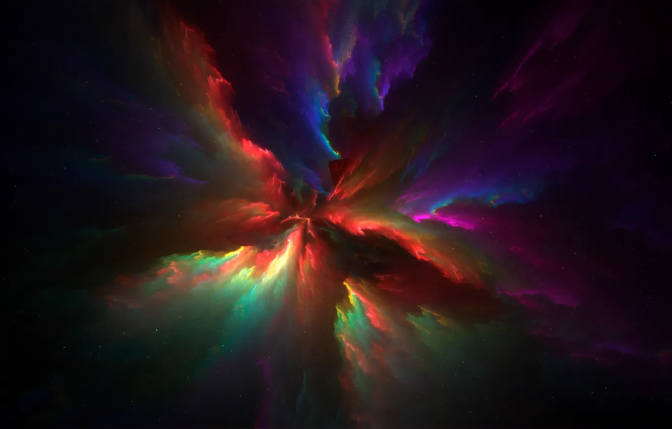 Фото обои взрыв, абстракция, вселенная, вспышка, universe, explosion, рождение, abstraction