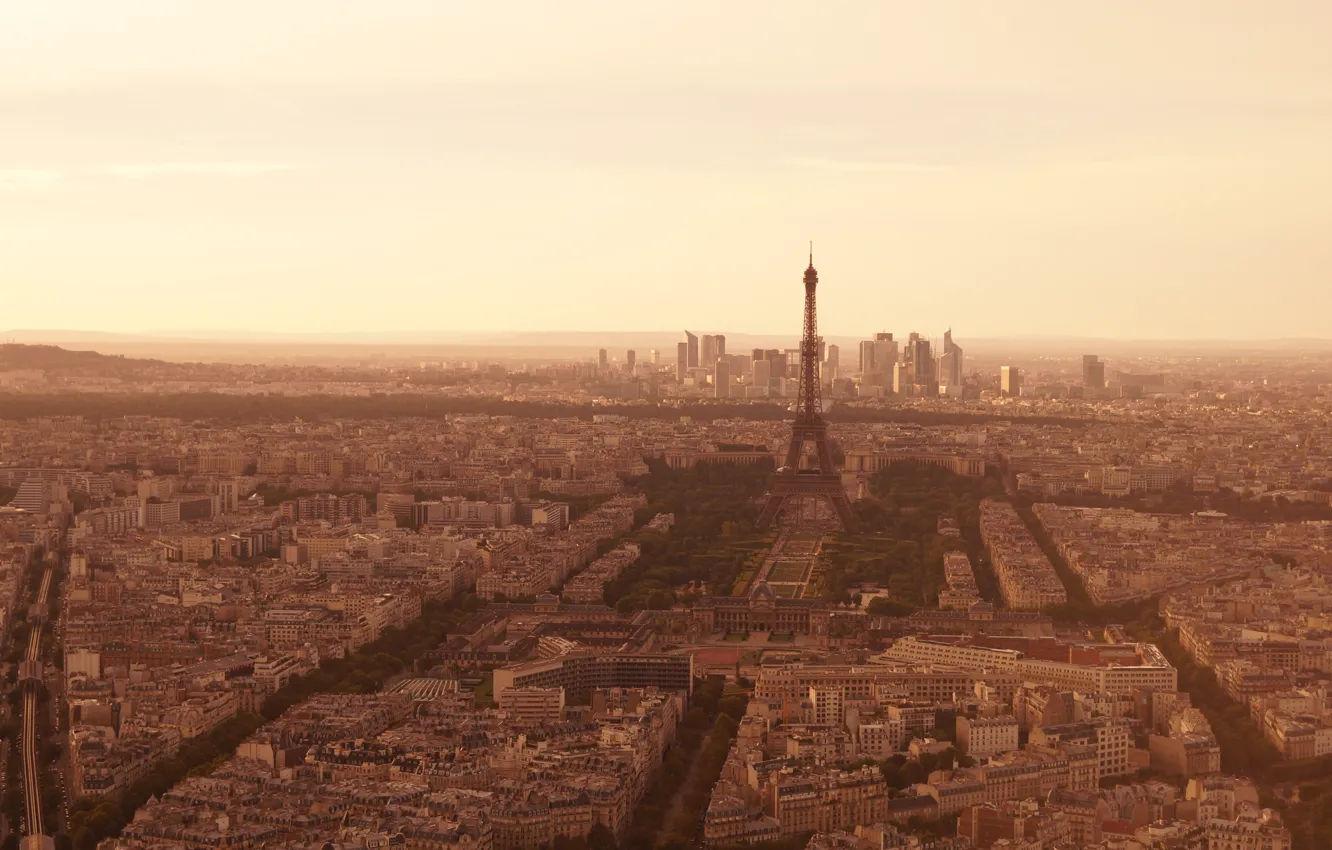 Фото обои город, париж, ельфелева башня