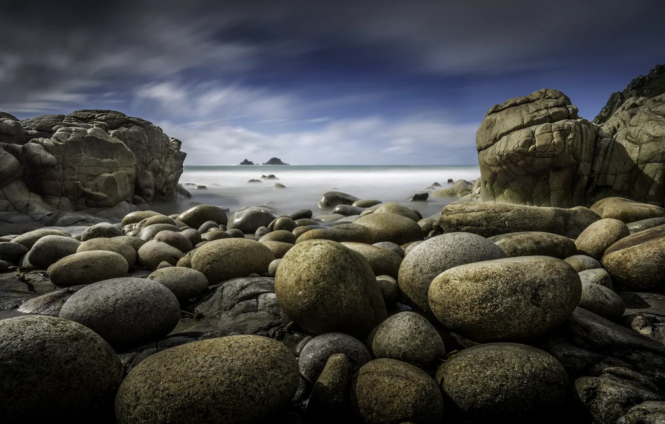 Фото обои море, камни, скалы, побережье