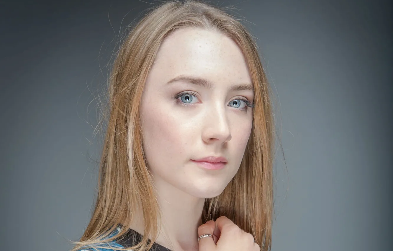 Фото обои портрет, актриса, голубые глаза, Saoirse Ronan