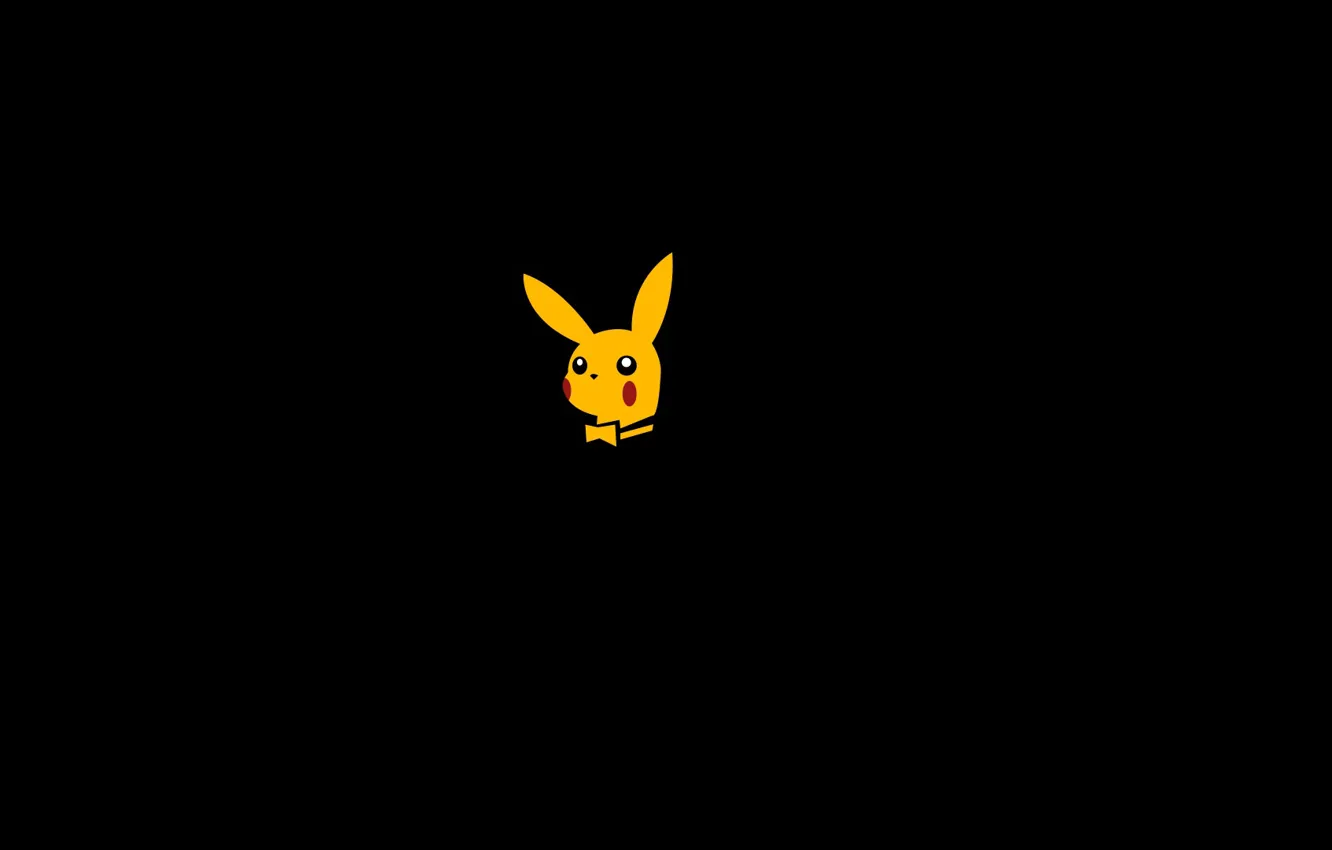 Фото обои лого, Playboy, покемон, Pikachu