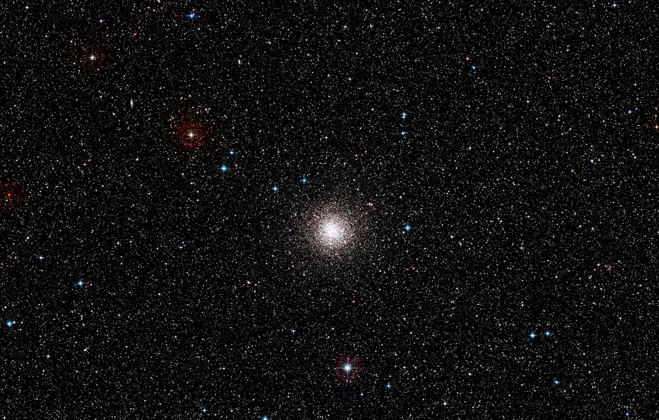 Фото обои Stars, Digitized Sky Survey 2, NGC 3201, Globular Cluster, Star Cluster, DSS2, Constellation of Vela