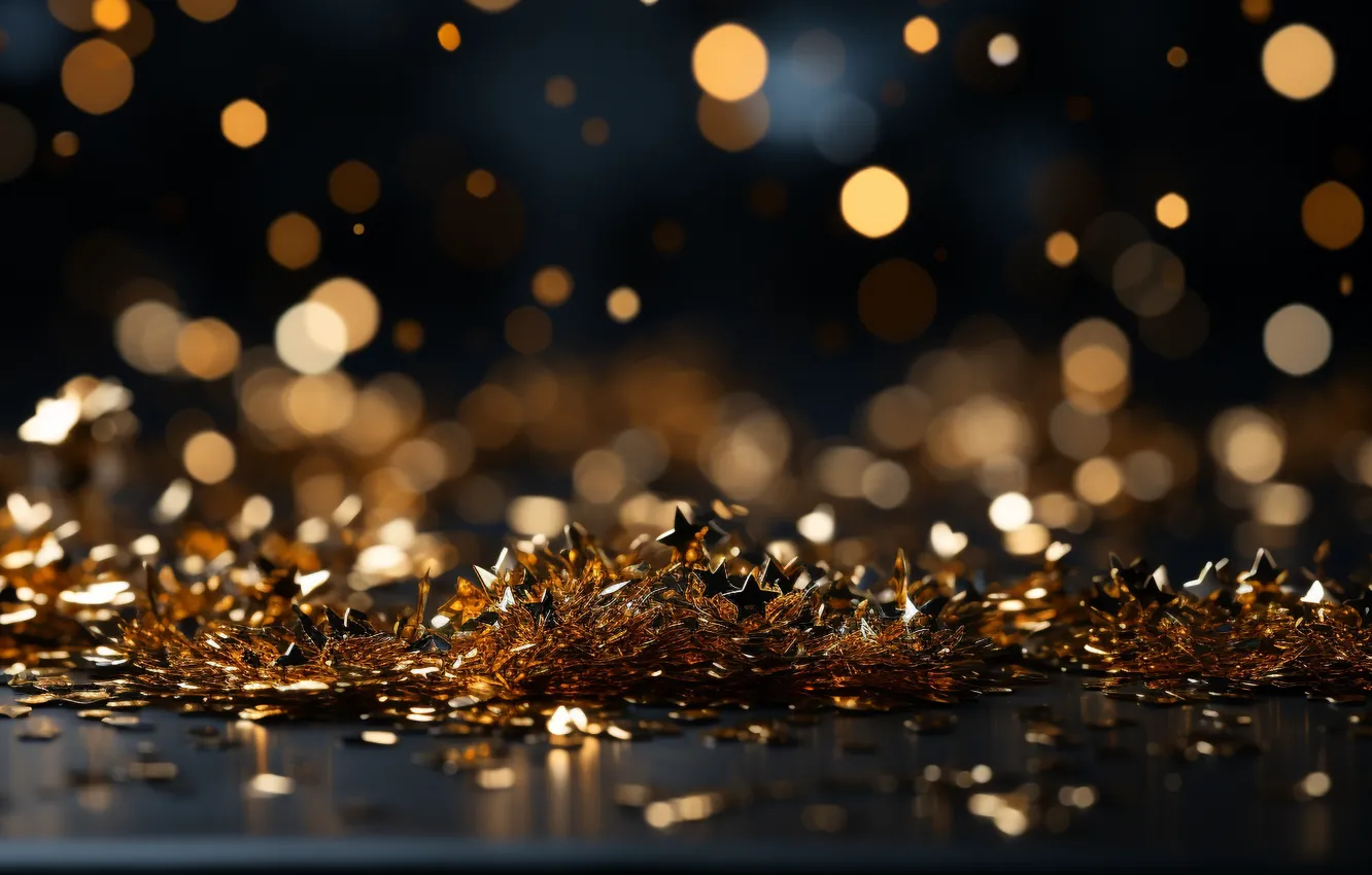 Фото обои украшения, фон, золото, новый год, golden, Christmas, wood, background