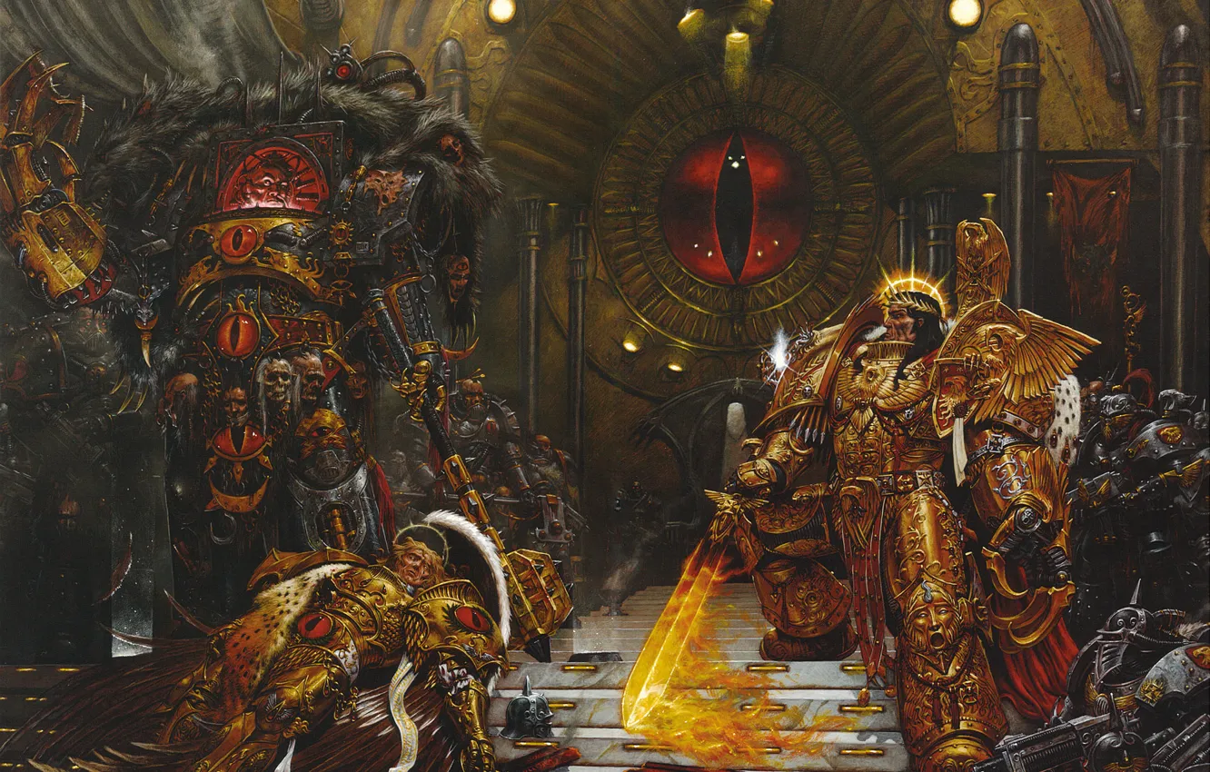 Фото обои Horus Heresy, Ересь Хоруса, Warhammer 40000, Император