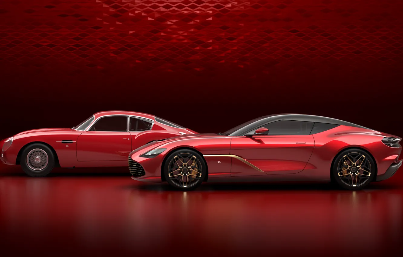 Фото обои Aston Martin, суперкар, вид сбоку, Zagato, 2019, DBS GT