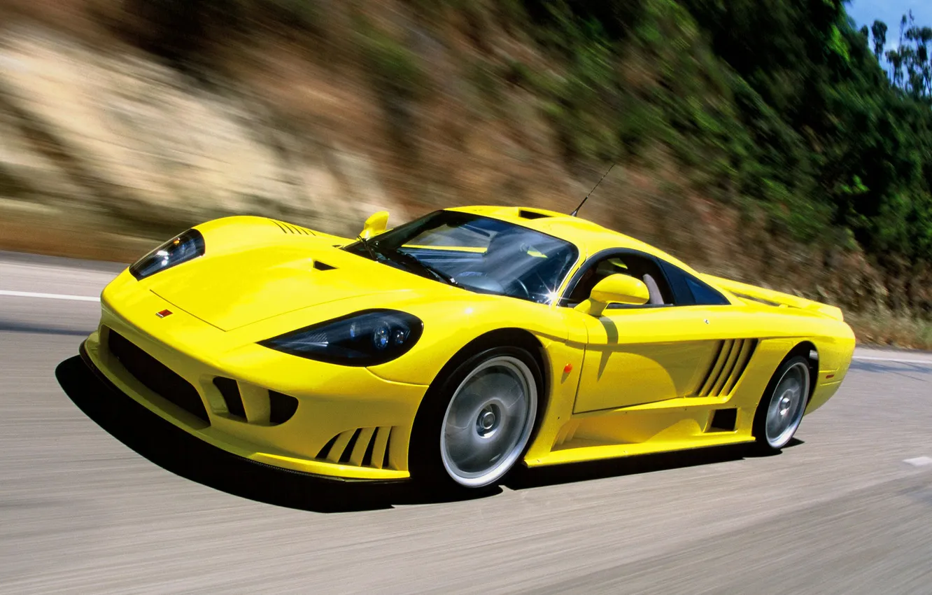 Фото обои Saleen, supercar, yellow, speed