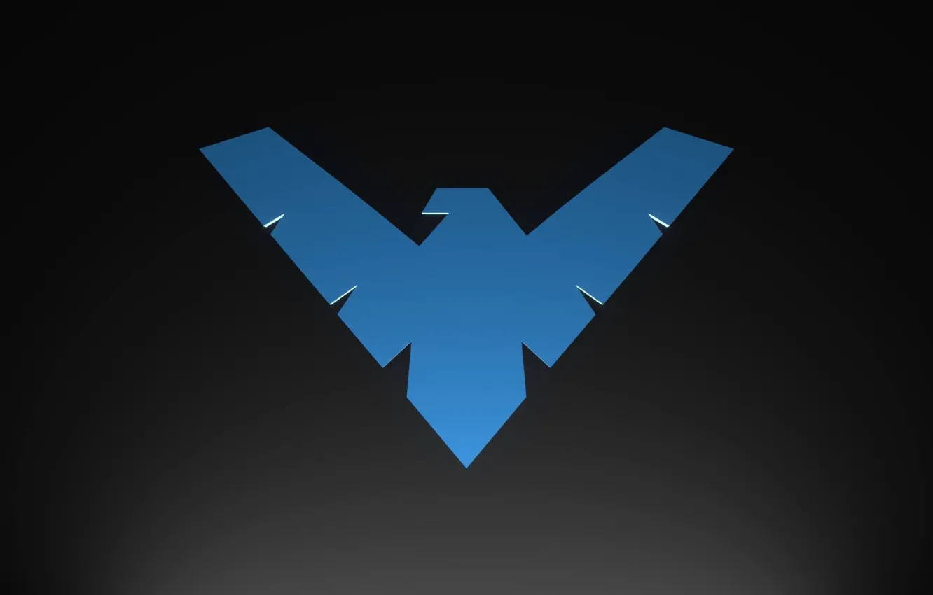 Фото обои знак, эмблема, logo, symbol, Найтвинг, Nightwing