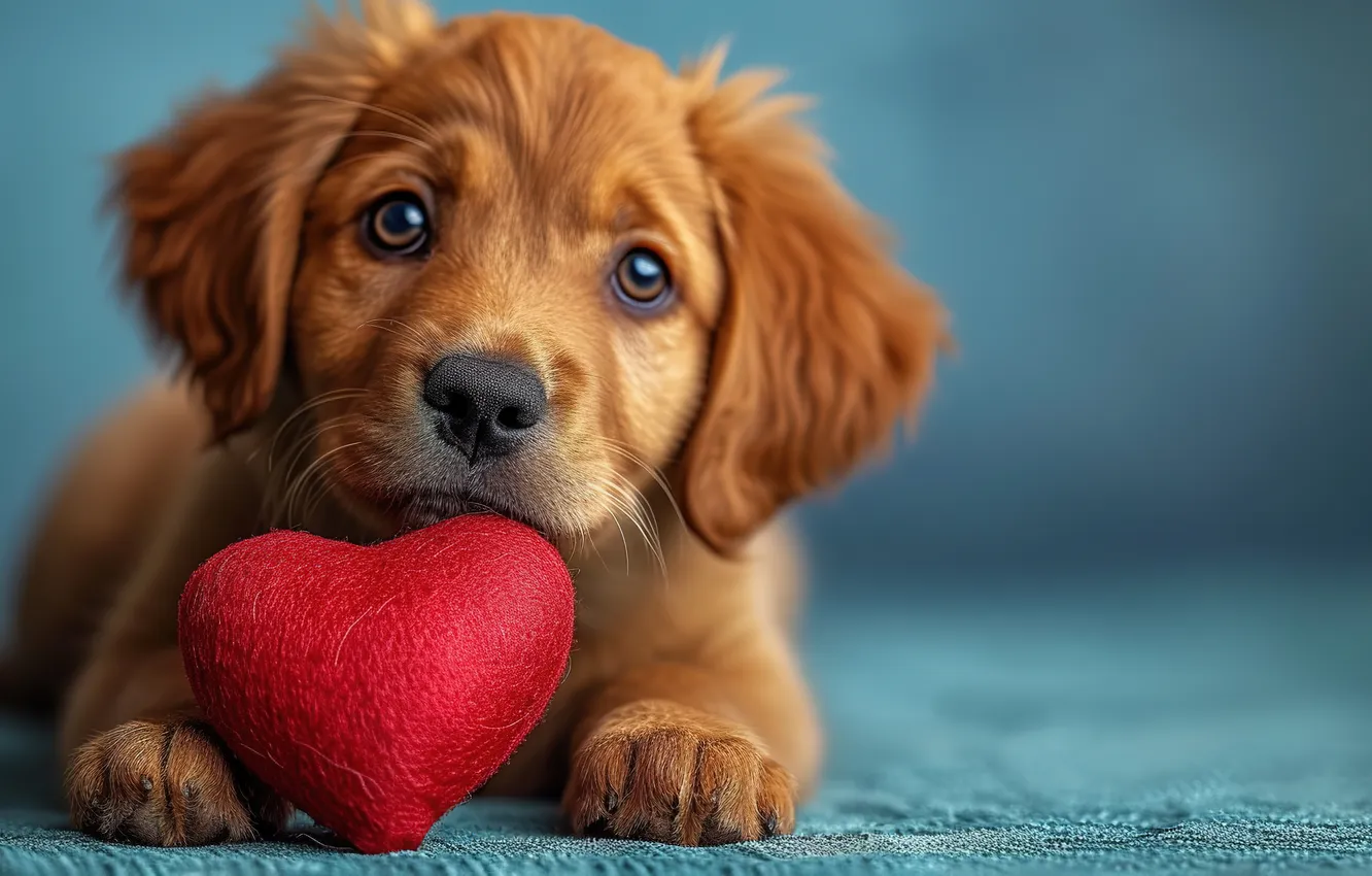 Фото обои сердце, собака, милый, щенок, puppy, heart, dog, lovely