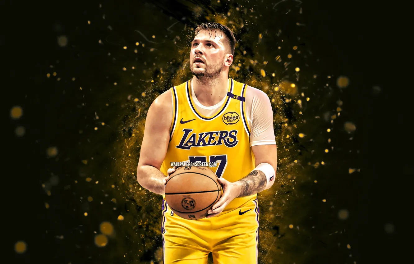Фото обои NBA, Lakers, Basketball, Magic, Slovenia, Los Angeles Lakers, Luka Doncic, Doncic