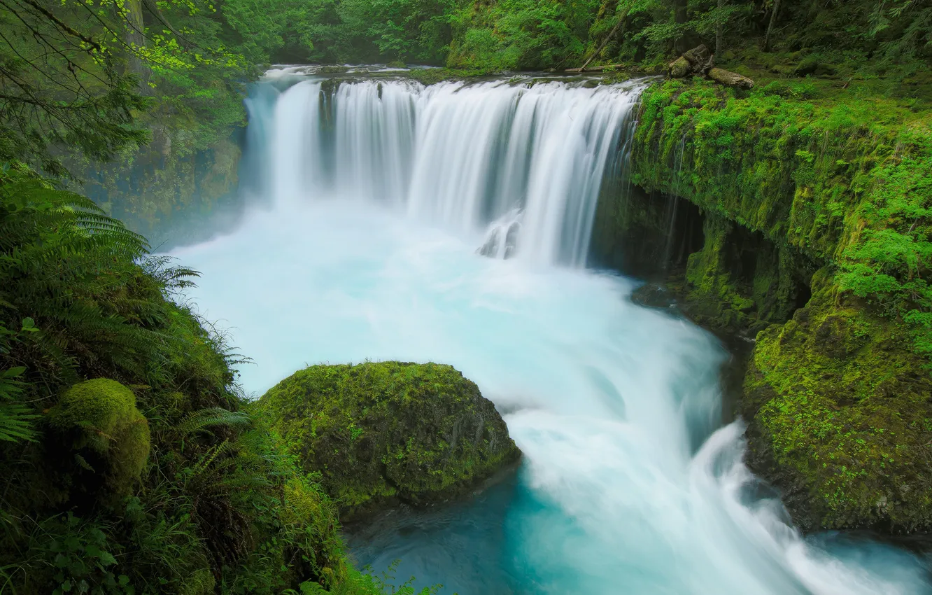 Фото обои река, водопад, Вашингтон, США, Колумбия, штат