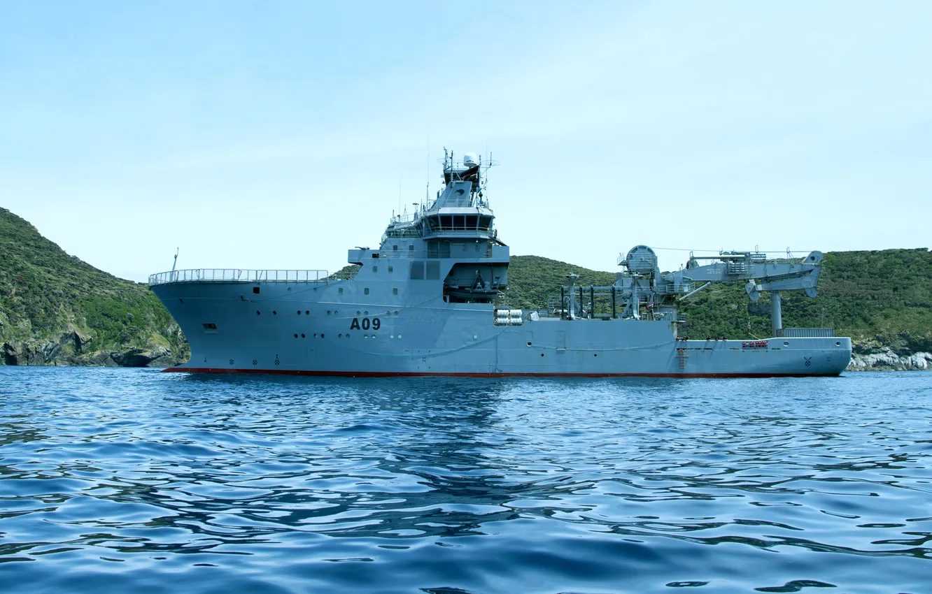 Фото обои Новая Зеландия, корабль обеспечения, HMNZS Manawanui