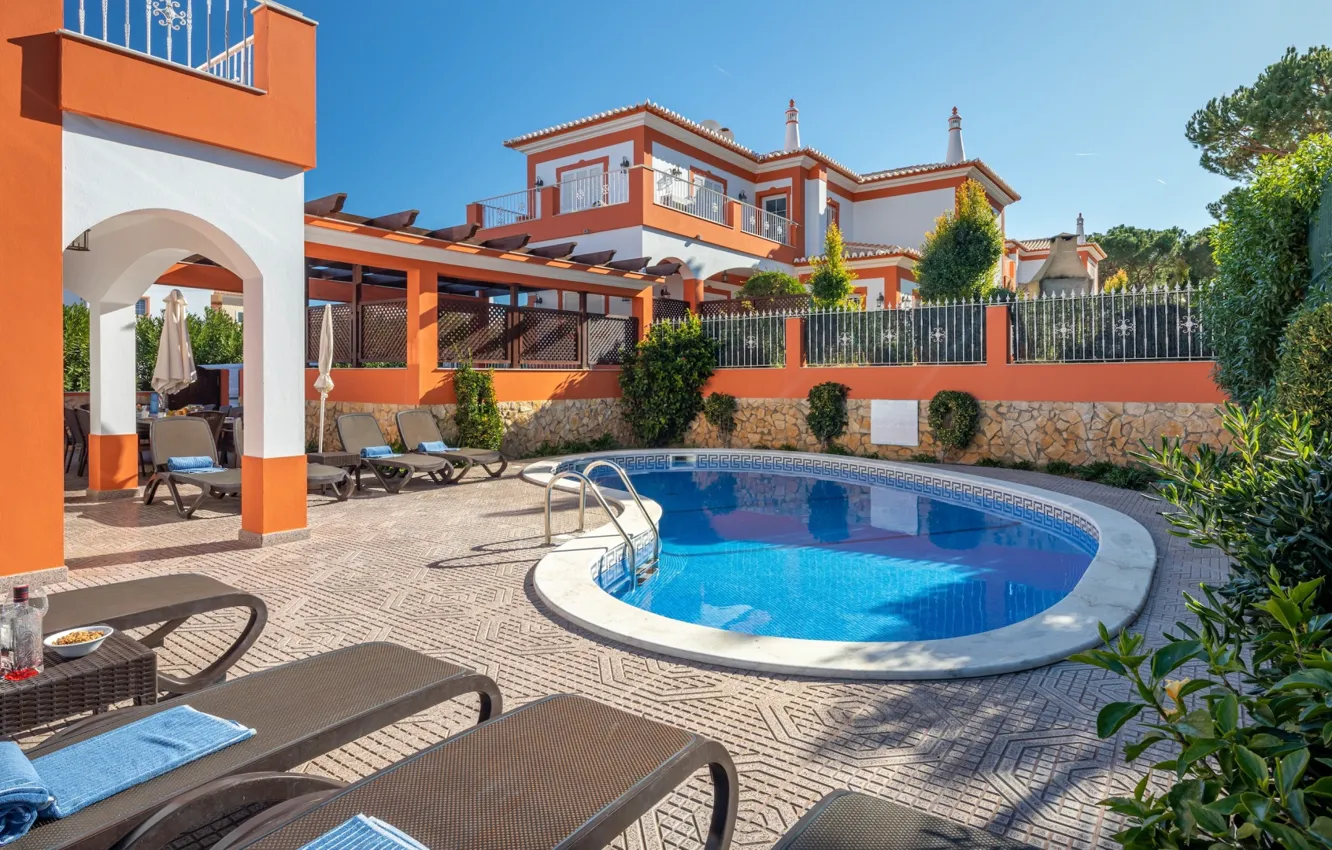 Фото обои вилла, бассейн, Португалия, архитектура, терраса, Portugal, villa Ribeiro