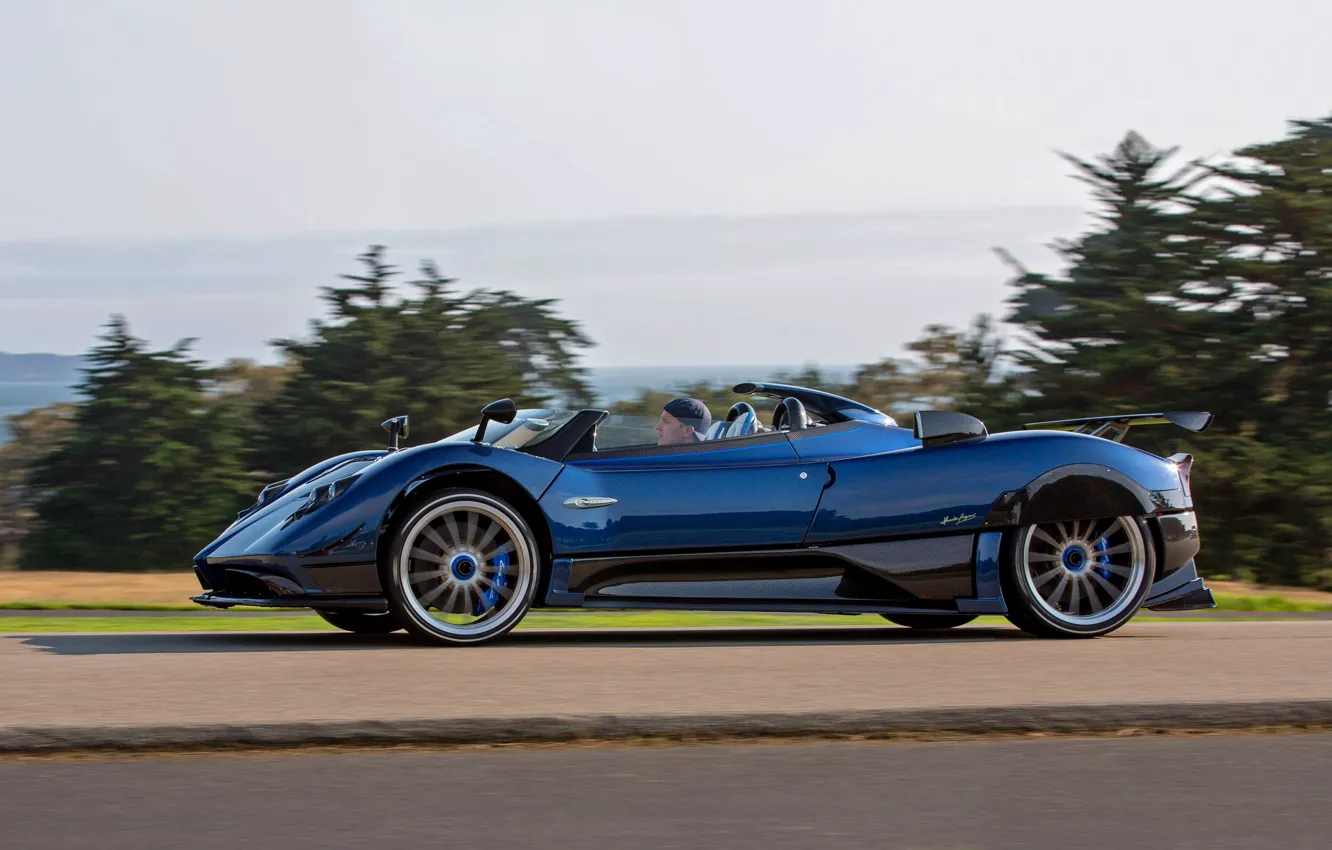 Фото обои Pagani, Zonda, side view, Pagani Zonda HP Barchetta