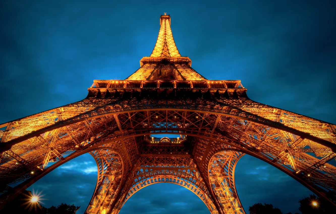 Фото обои эйфелева башня, париж, архитектура, франция