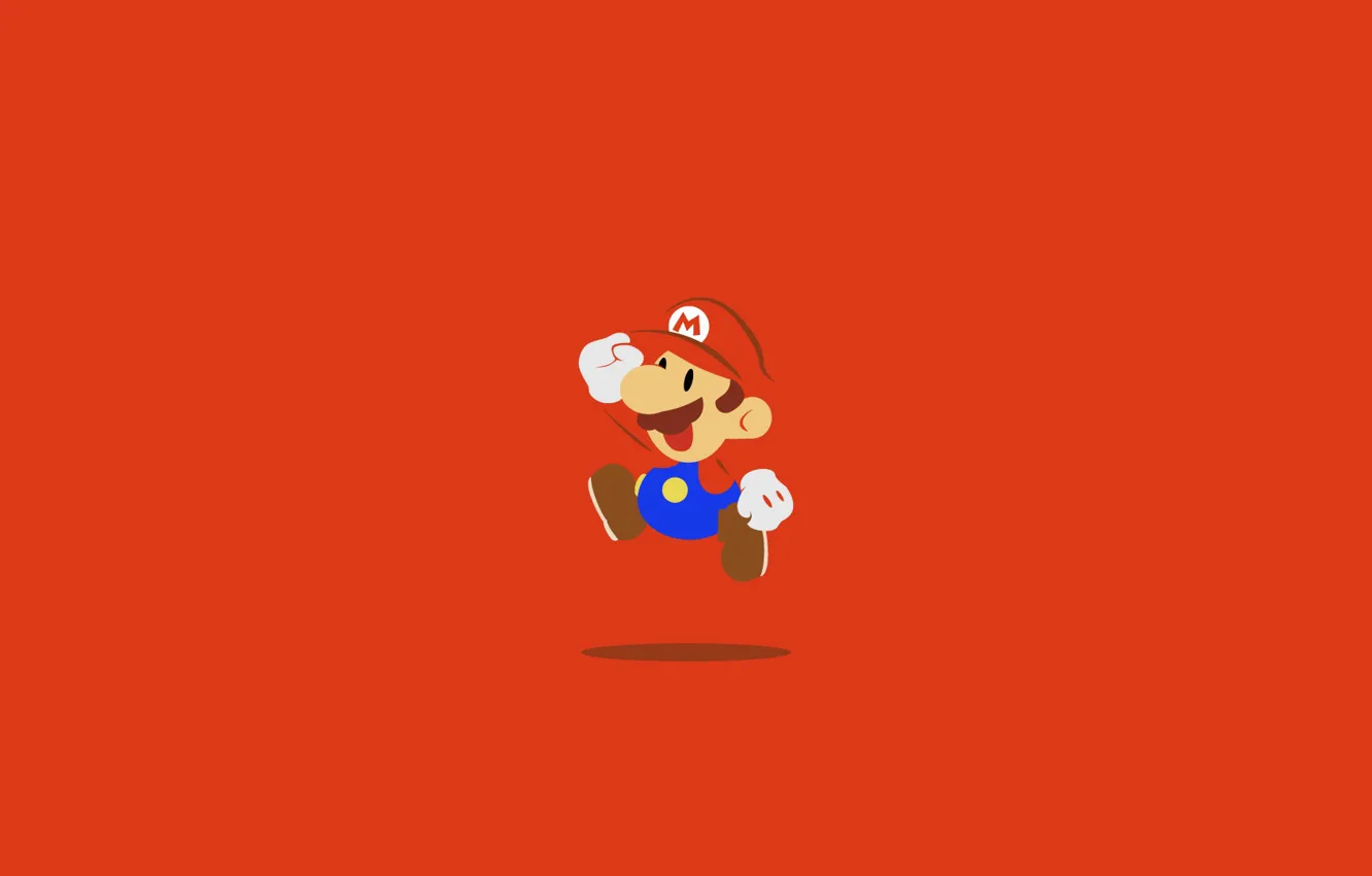 Фото обои Марио, Mario, главный герой, Mario Bros, Super Mario Bros, игровой персонаж, водопроводчик
