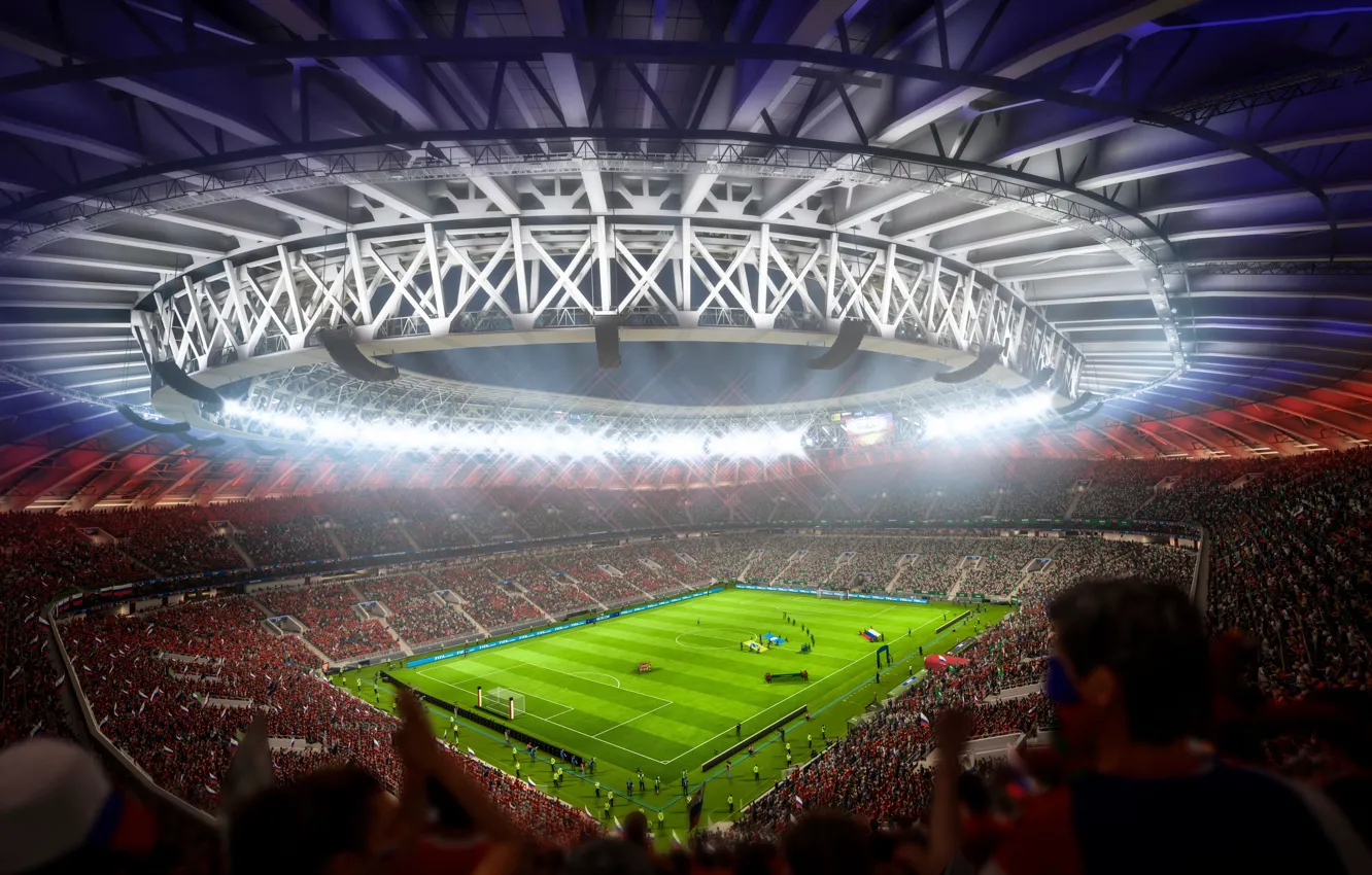 Фото обои футбол, стадион, 2018, Чемпионат Мира, FIFA 18