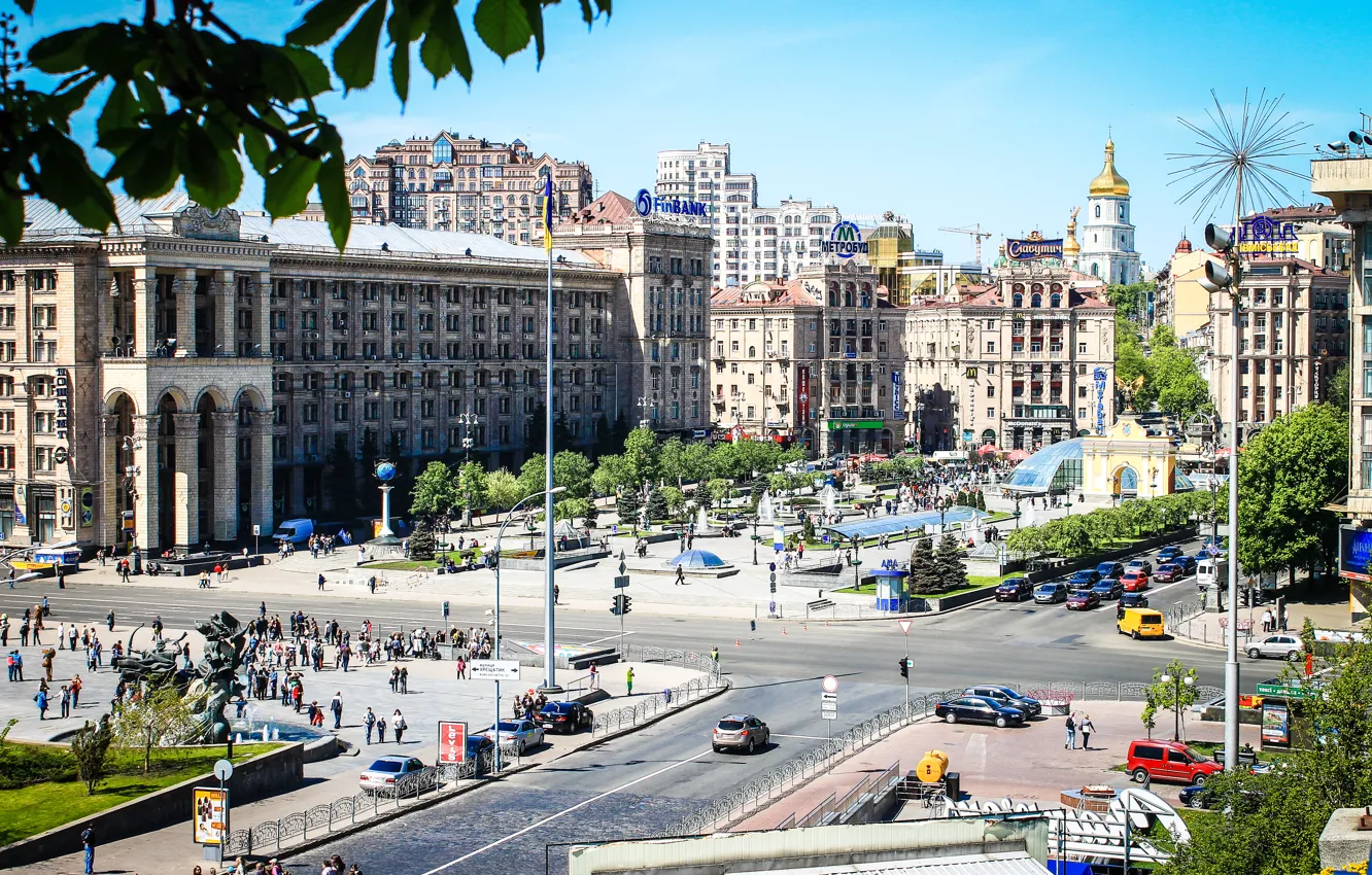 Фото обои площадь, Украина, столица, Киев, Майдан