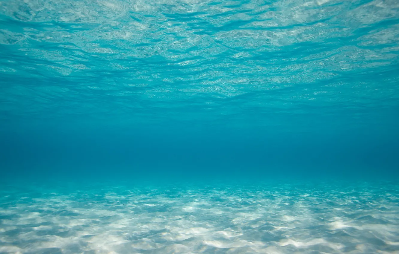 Фото обои песок, вода, океан, дно, лазурь, под водой