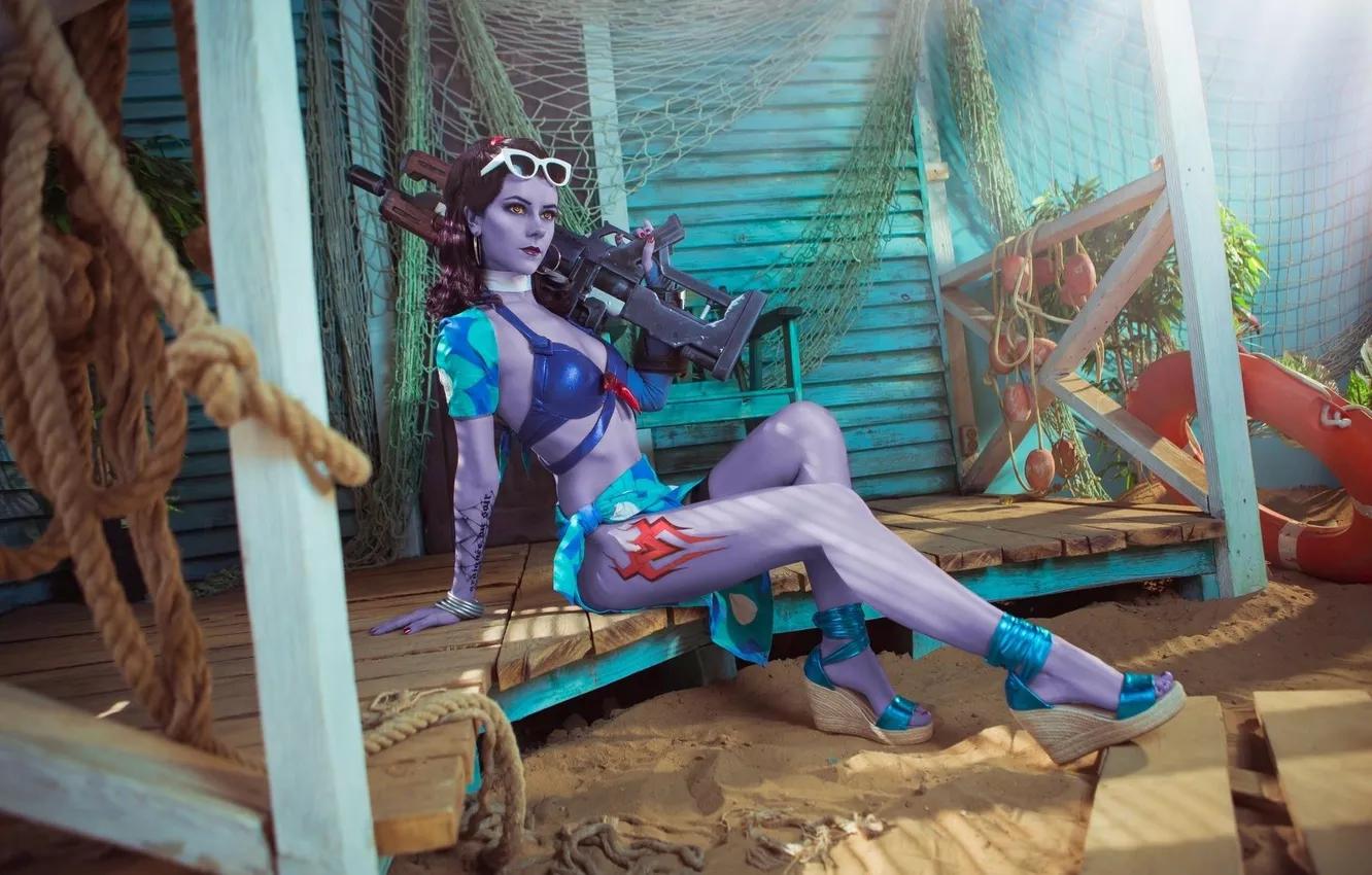 Фото обои girl, Blizzard, beautiful, model, cosplay, gorgeous, long-haired, Overwatch