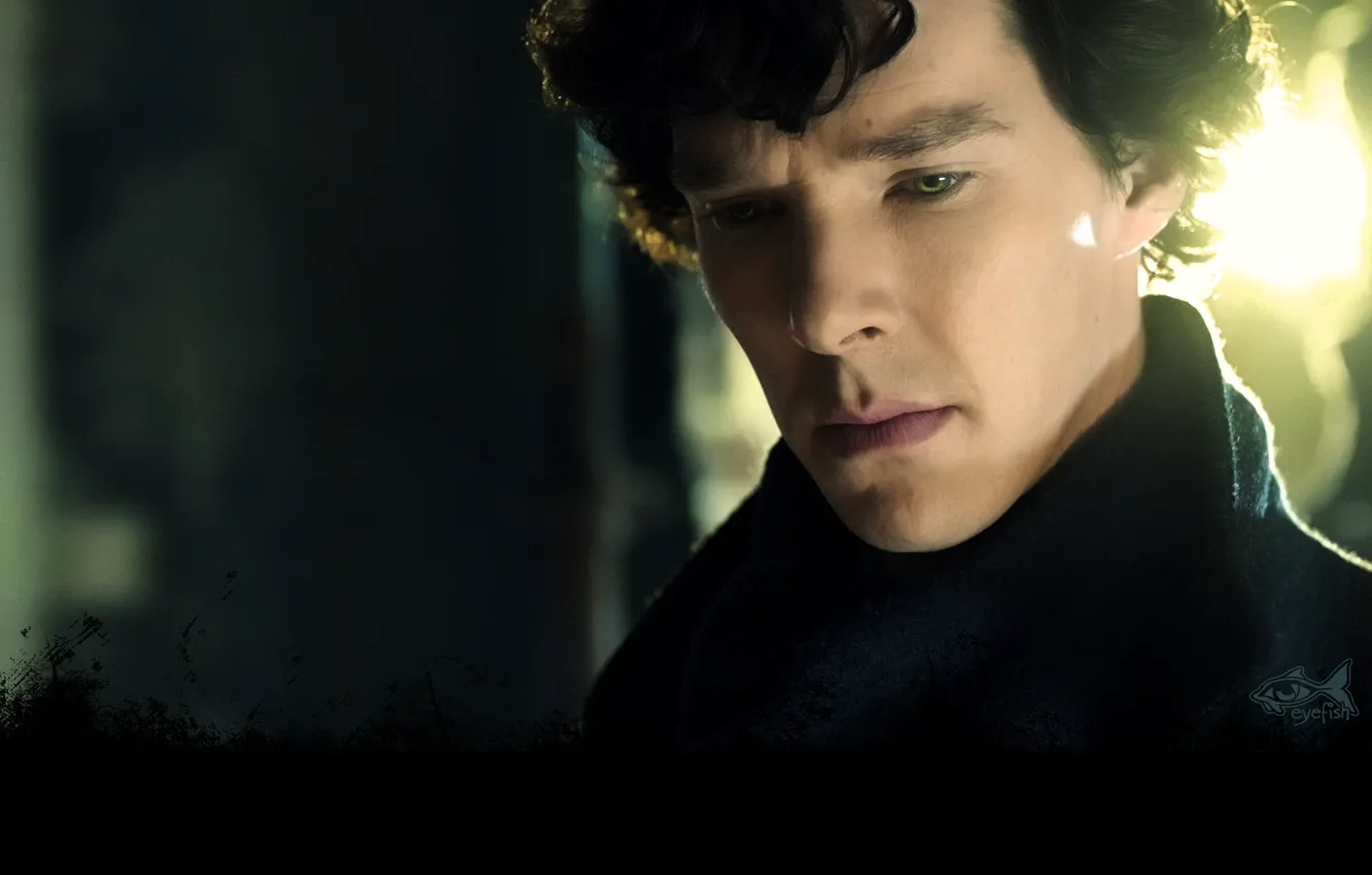 Фото обои лицо, Шерлок Холмс, Sherlock, Sherlock BBC, Sherlock Holmes, Sherlock (сериал)