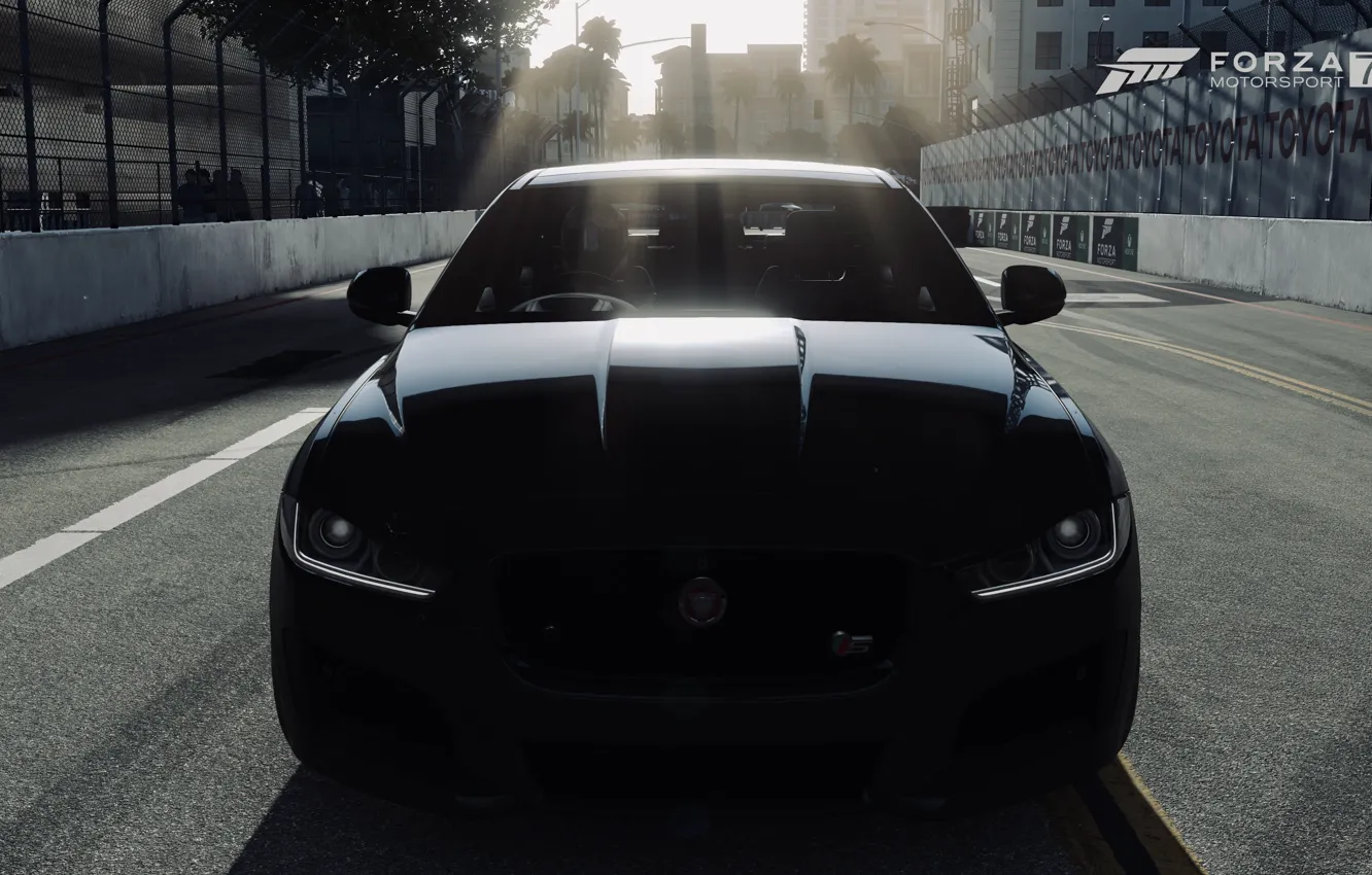 Фото обои HDR, Jaguar, Game, Sunshine, FM7, UHD, XE S, Forza Motorsport 7