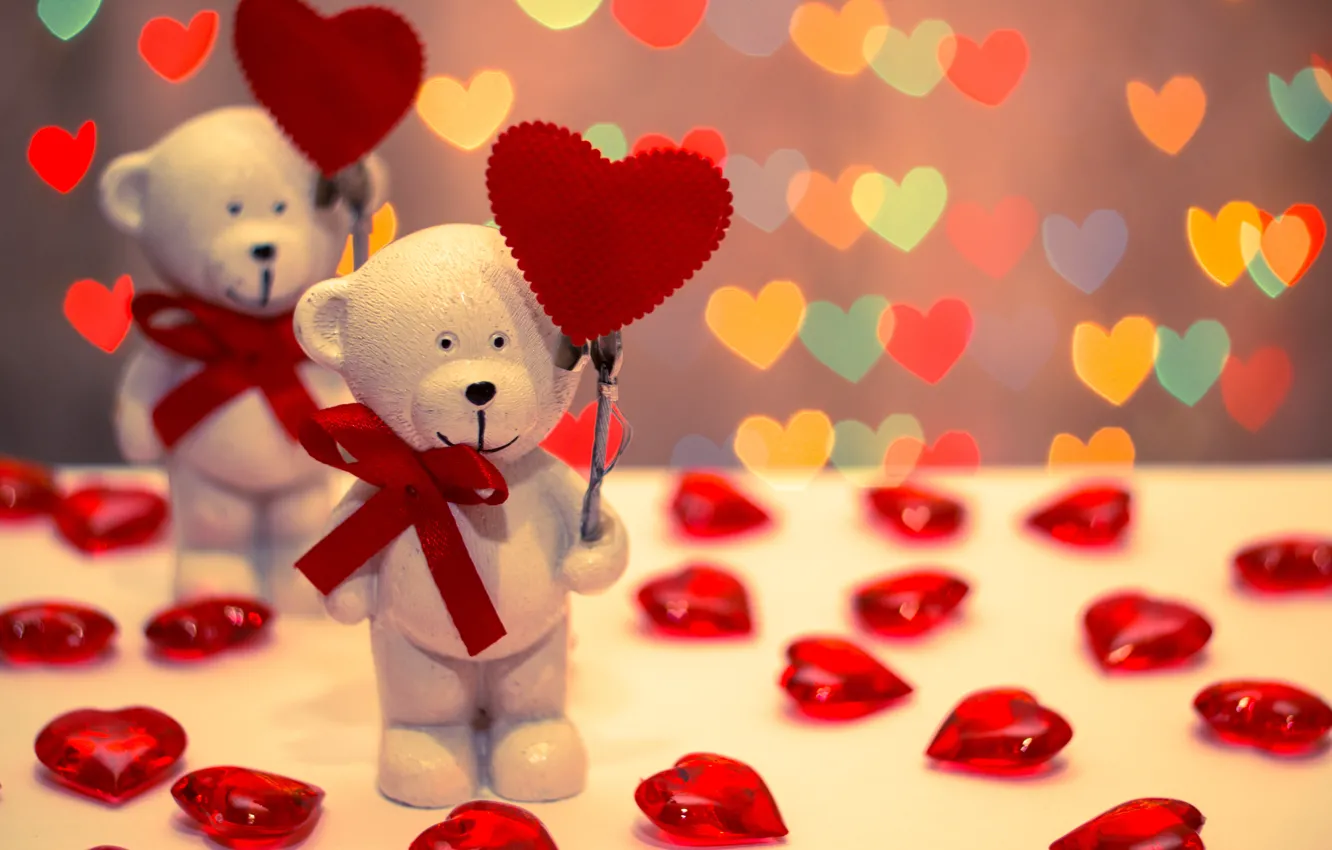 Фото обои любовь, игрушка, сердце, медведь, 14 февраля, valentine's day, День влюбленных