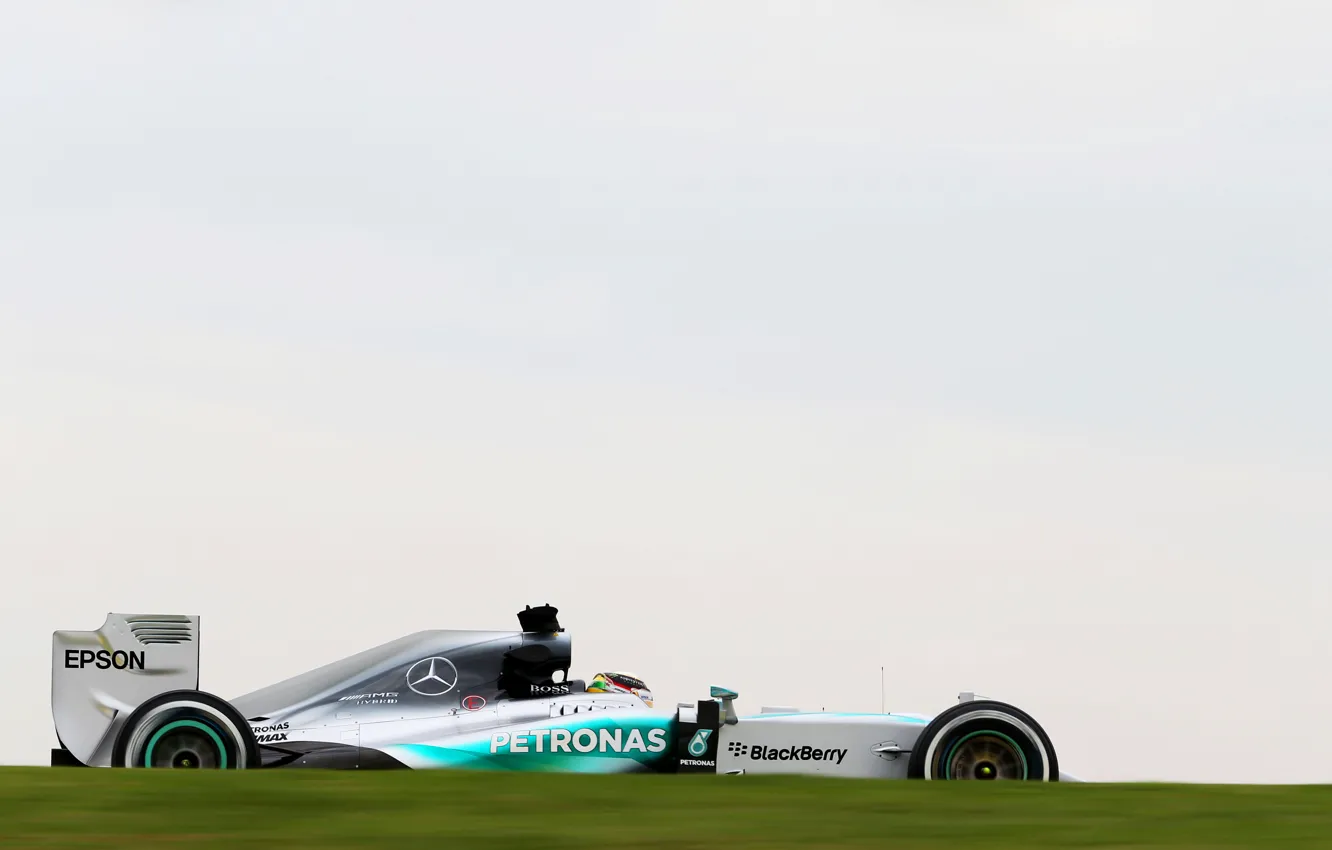 Фото обои Профиль, Mercedes, Formula 1, AMG, Lewis Hamilton, Fon