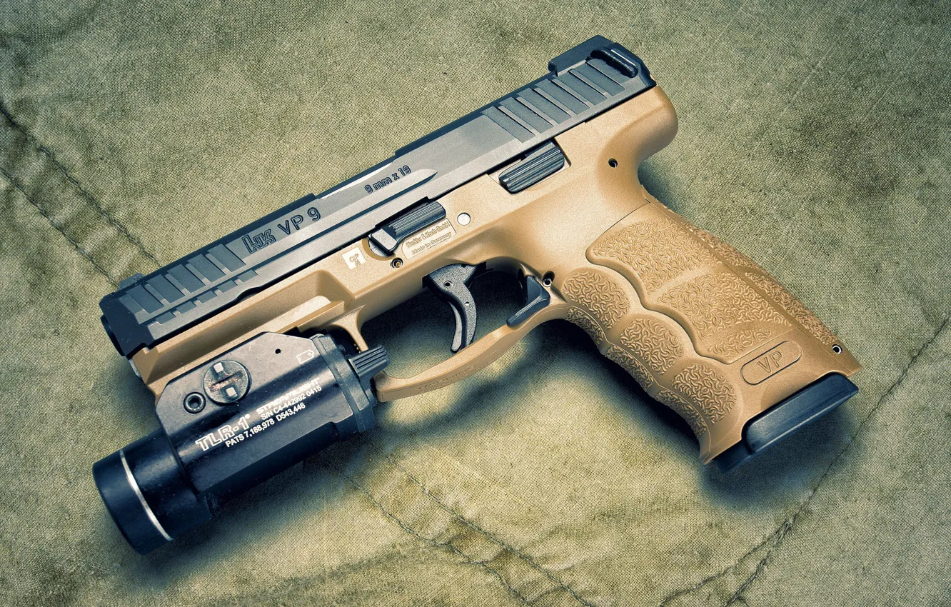Фото обои Heckler &ampamp; Koch, самозарядный пистолет, 9 мм, VP9