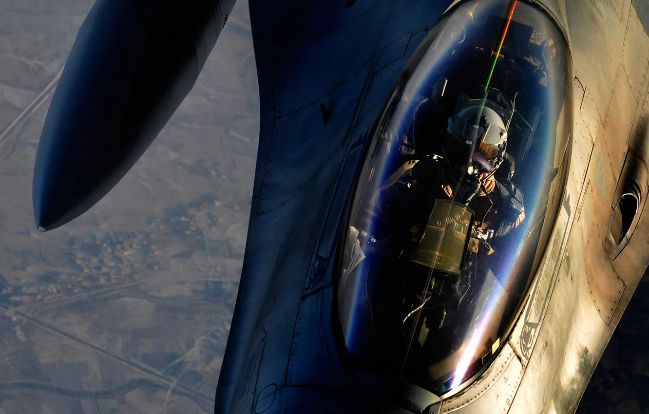 Фото обои авиация, F-16, экспедиционная, истребительная