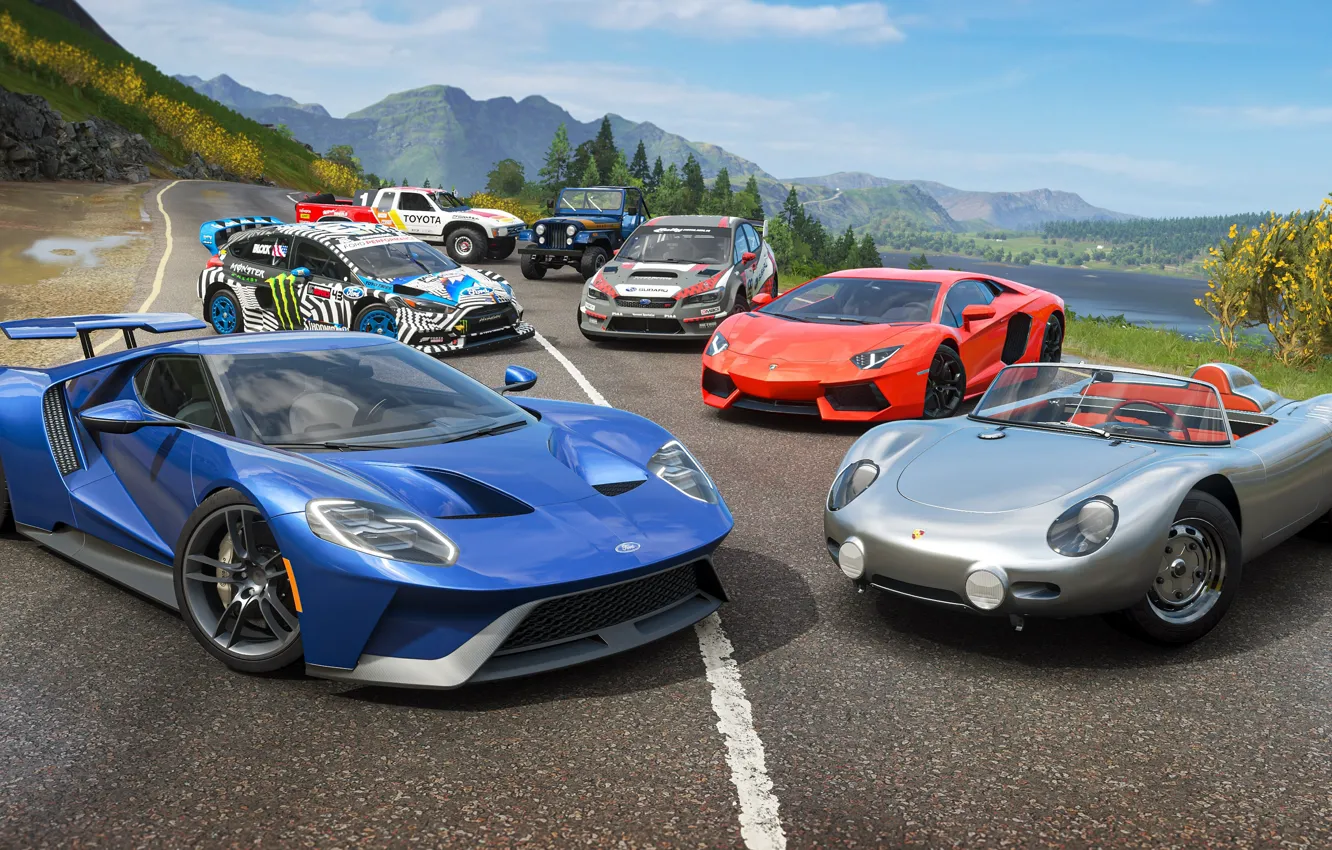Фото обои игра, Microsoft, гонки, автомобили, Racing, Xbox, Game, Forza Horizon 4