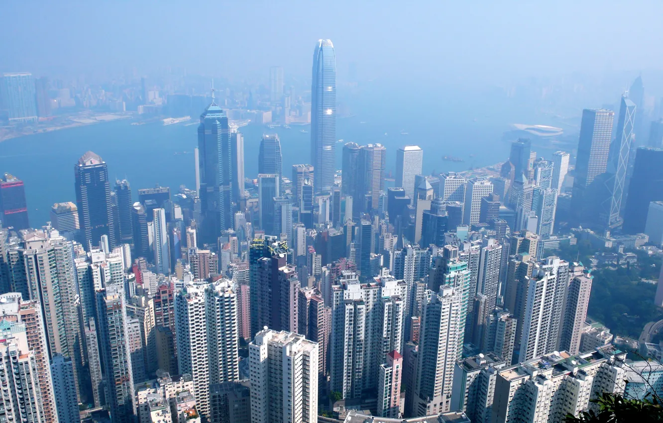 Фото обои China, Гонконг, Город, Китай, Hong Kong, Sity